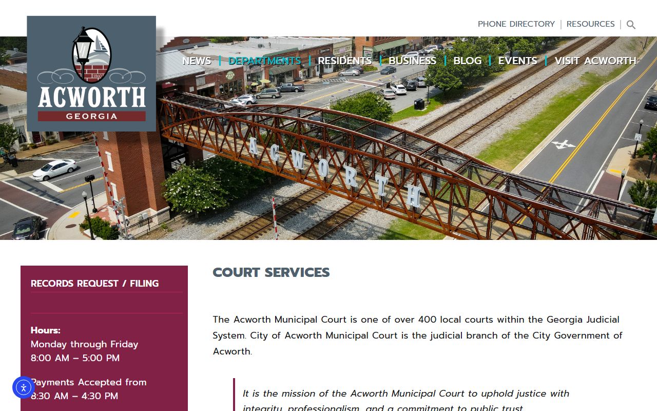 Acworth Municipal Court services people search