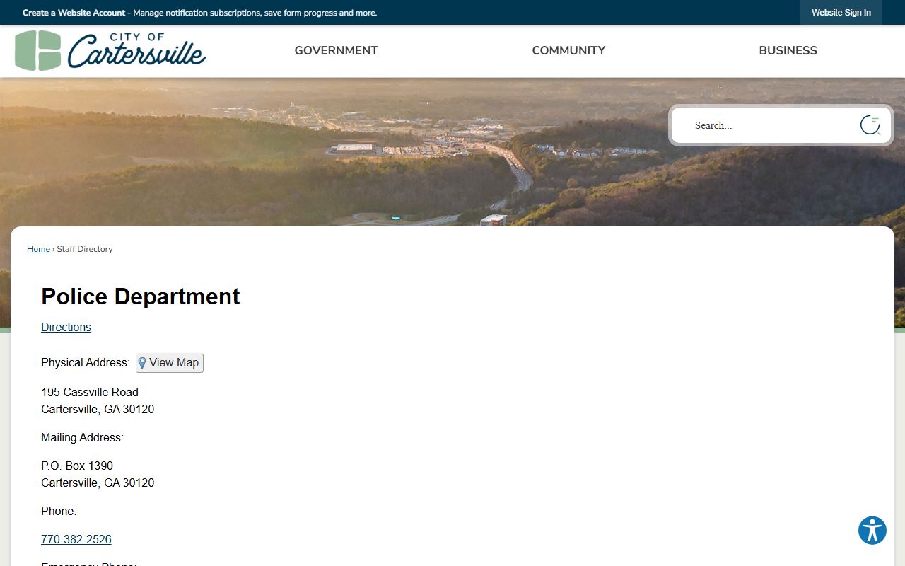Cartersville police staff directory people search