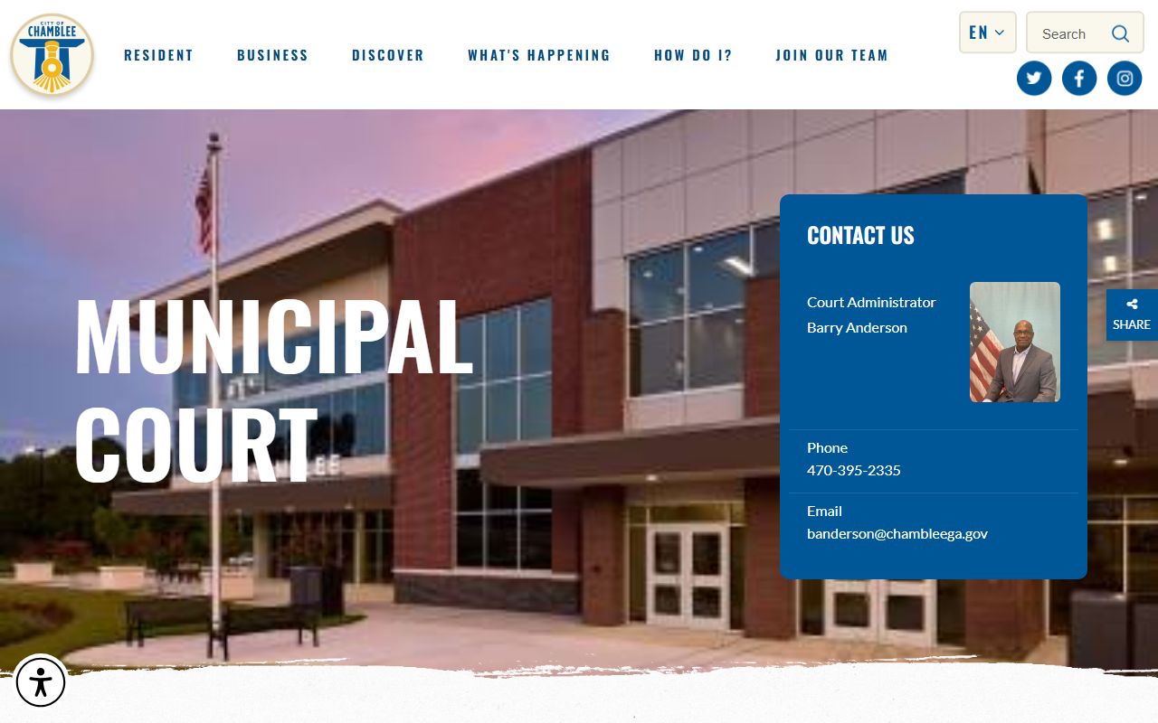 Chamblee municipal court people search