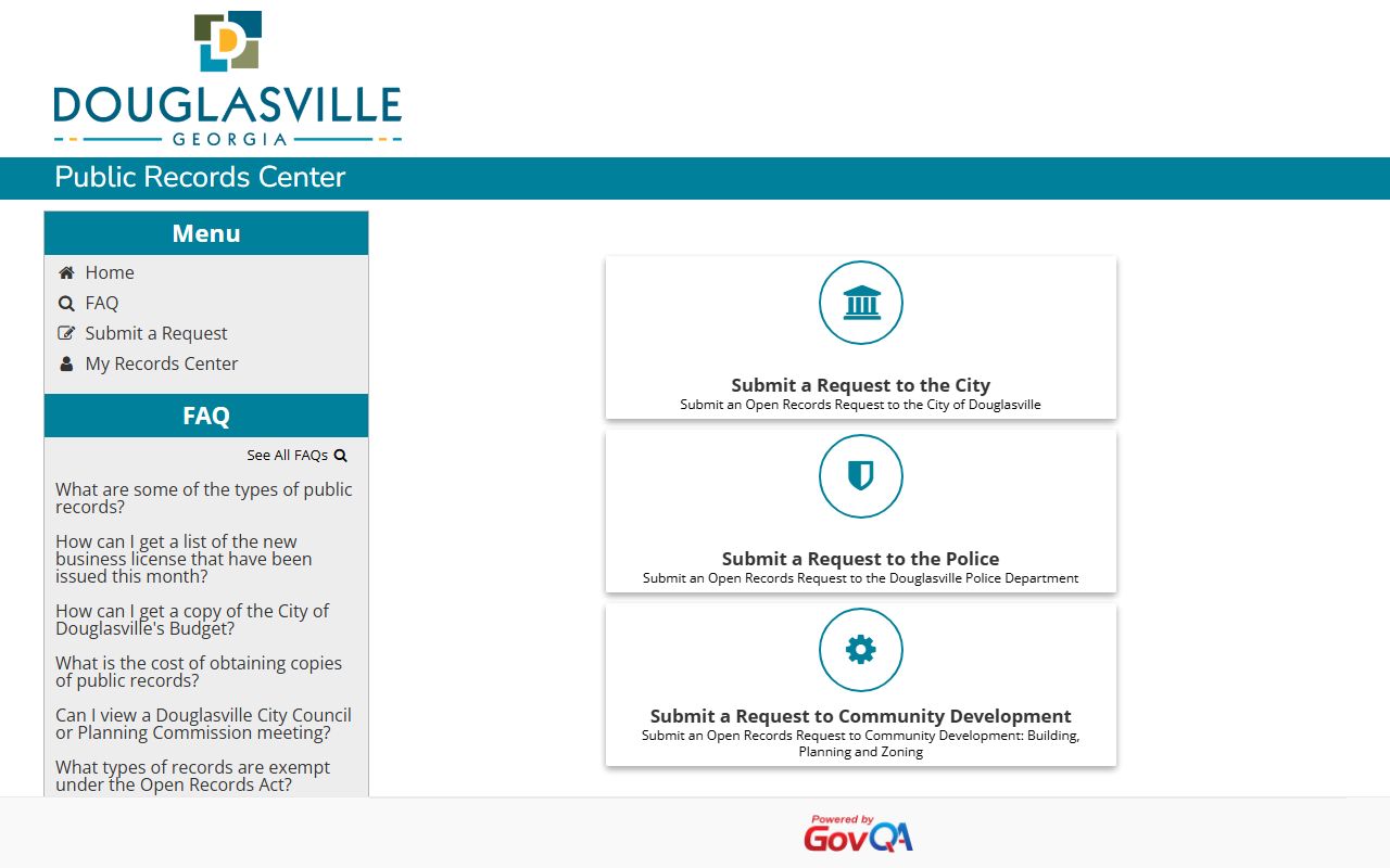 Douglasville Public Records Center for people search