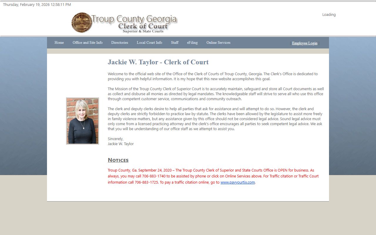Troup County Clerk of Courts people search