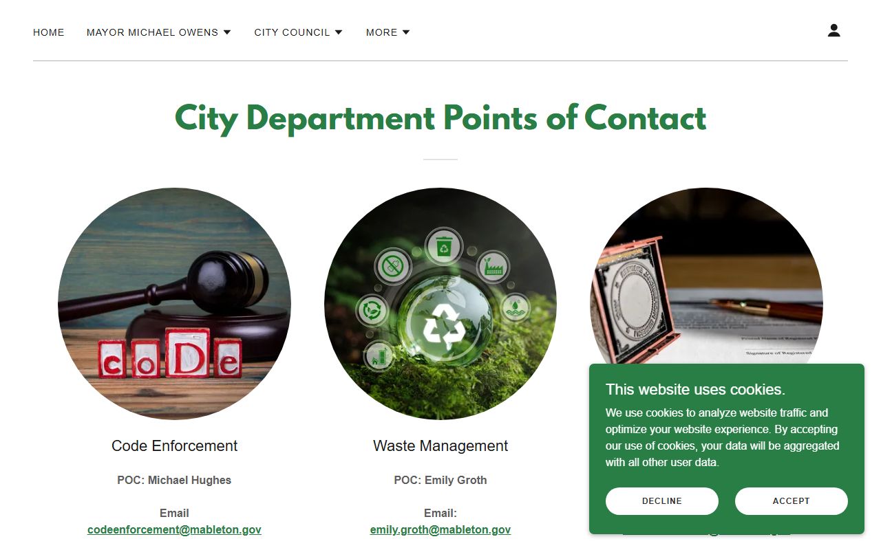 Mableton department contacts for people search assistance