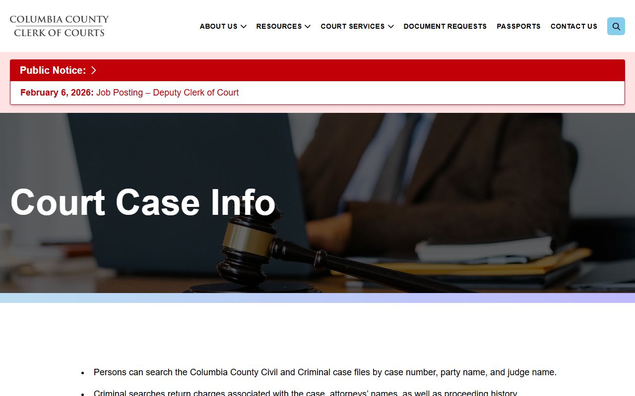 Martinez Columbia County court case info people search