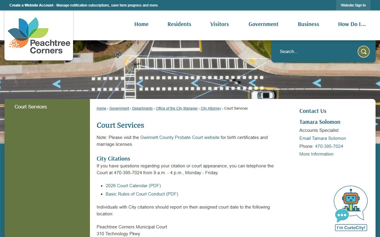 Peachtree Corners court services for people search