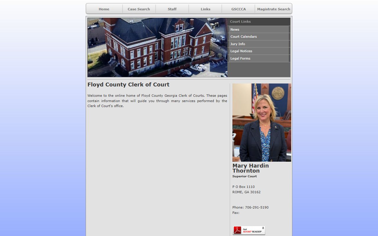Floyd County Clerk of Courts for Rome people search