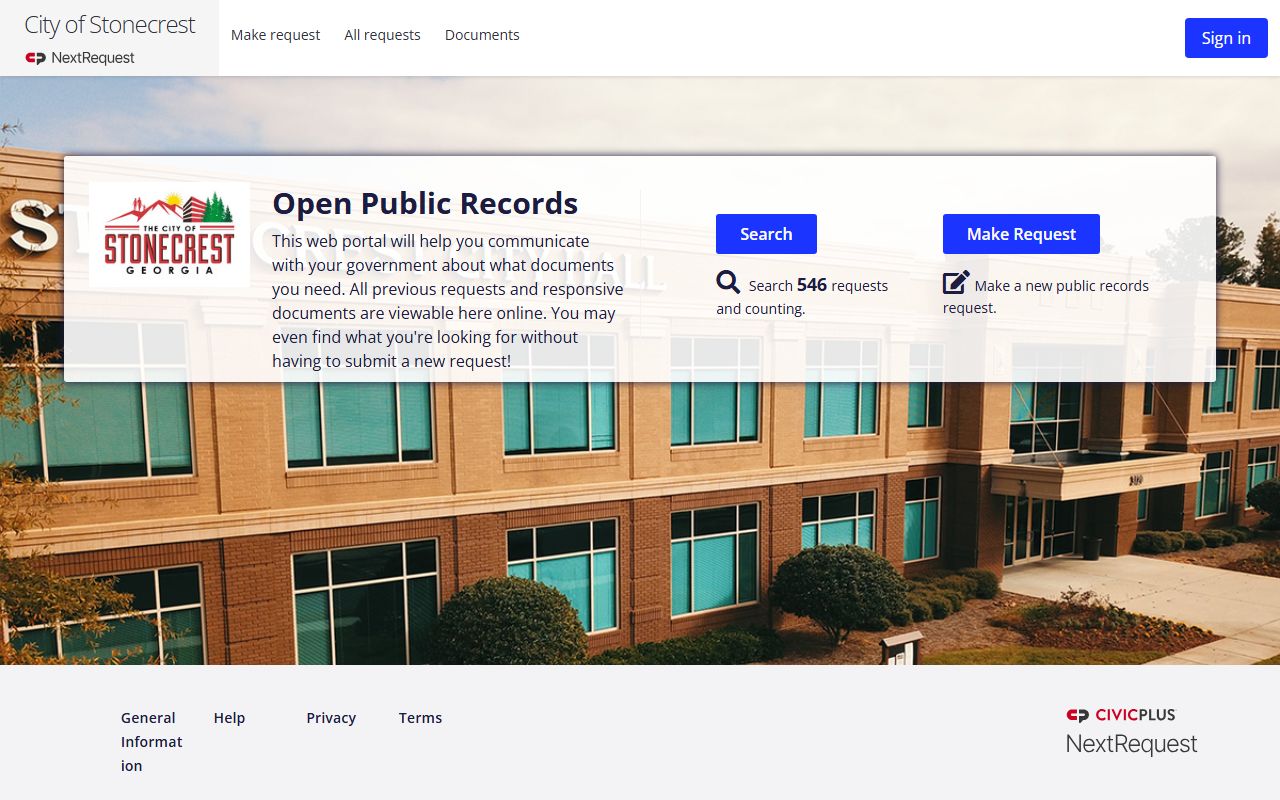 Stonecrest open records portal people search