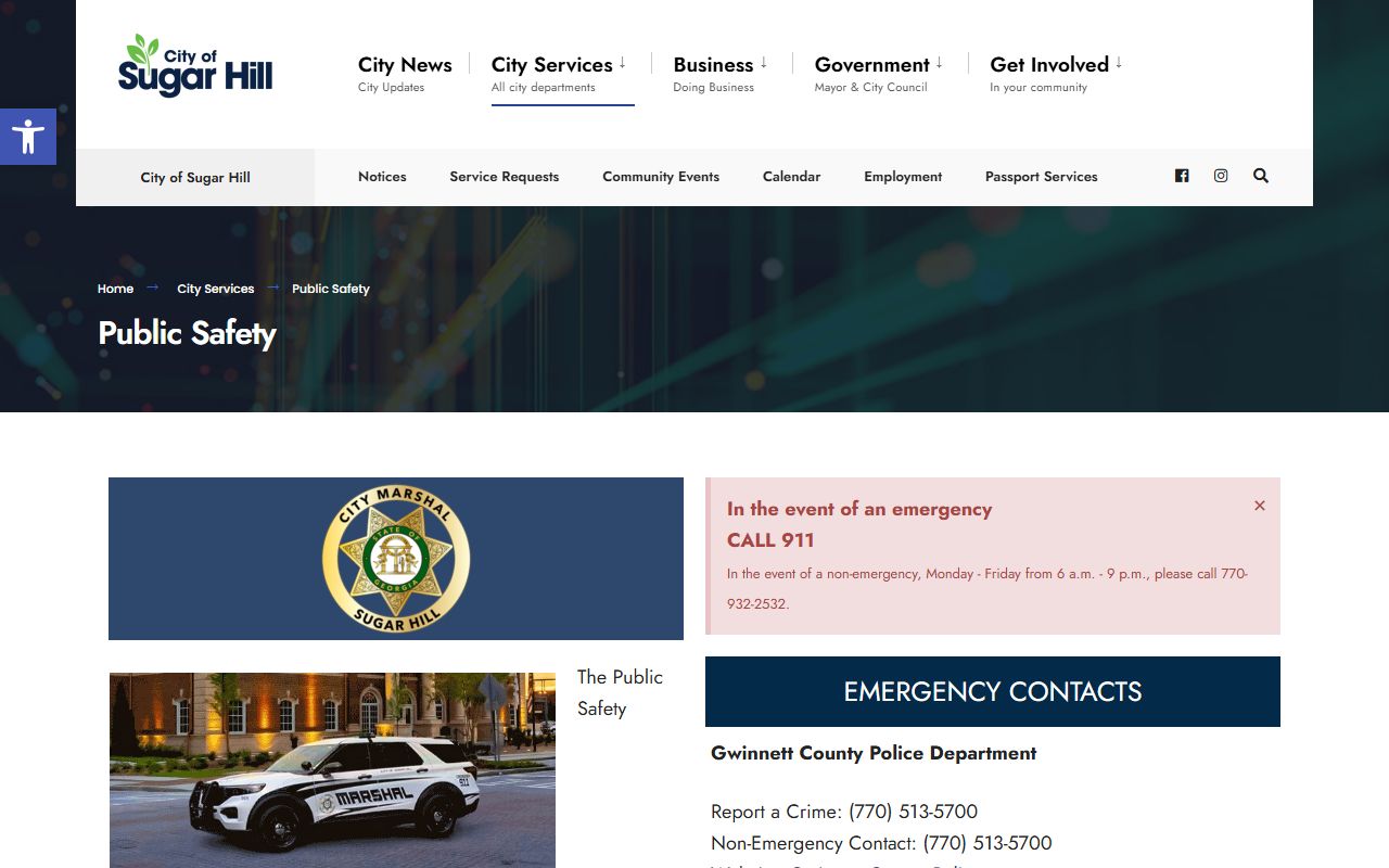 Sugar Hill public safety people search