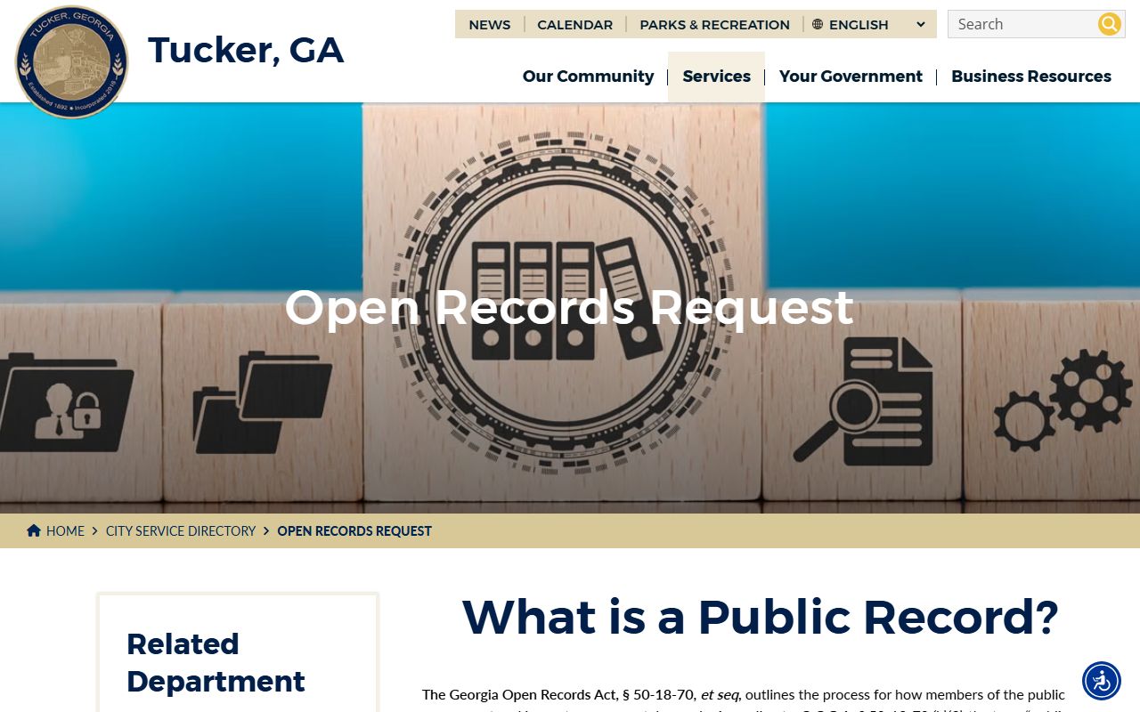 Tucker open records request information for people search