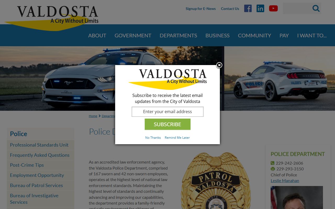 Valdosta police department people search