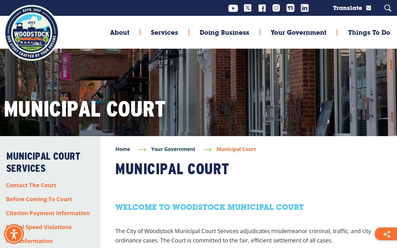 Woodstock Municipal Court for people search