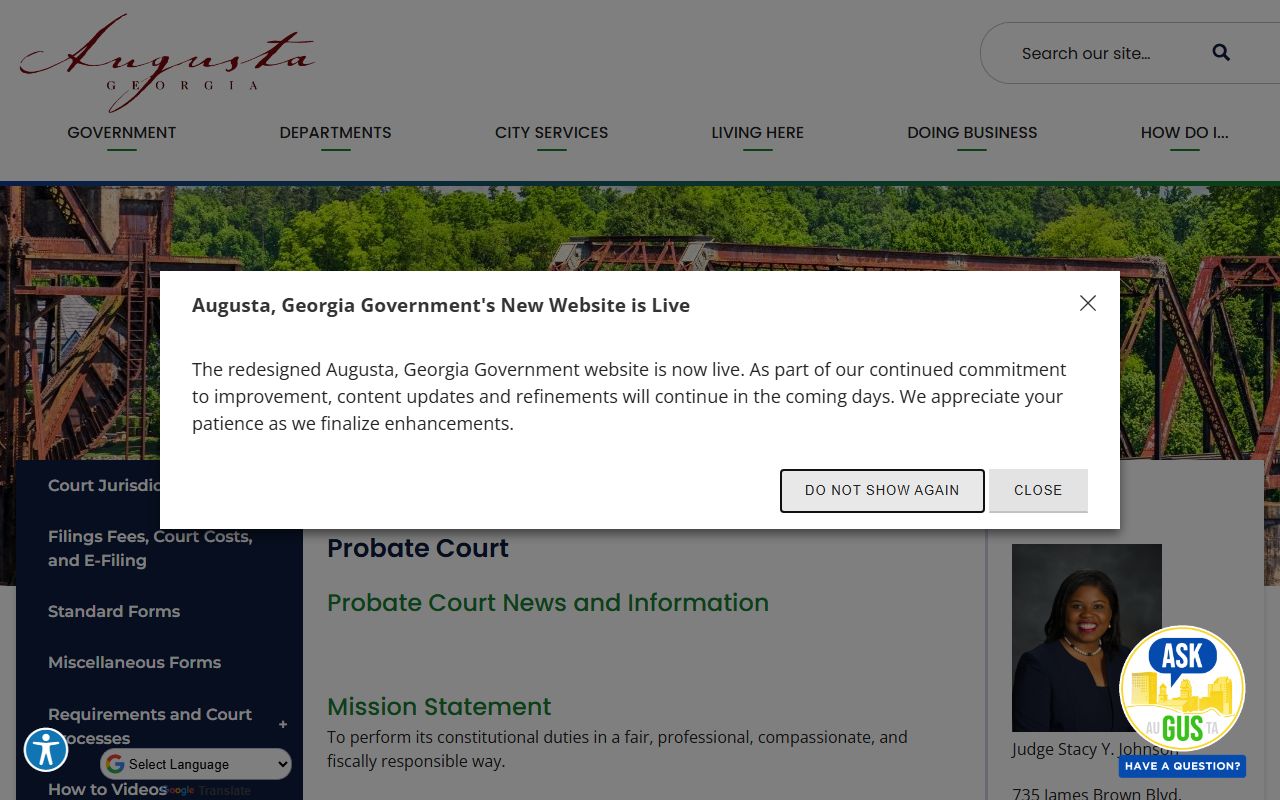 Augusta-Richmond County probate court info people search