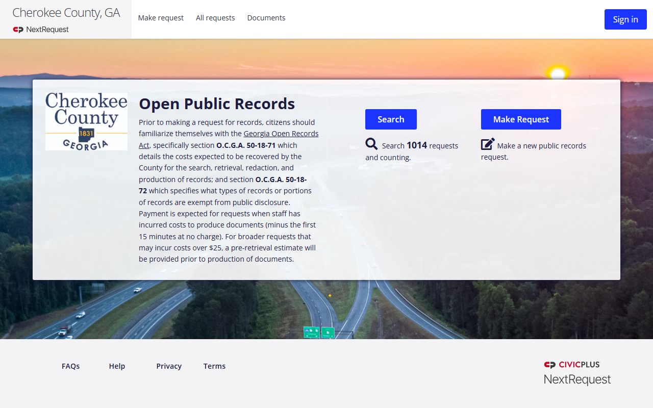 Cherokee County open records people search portal