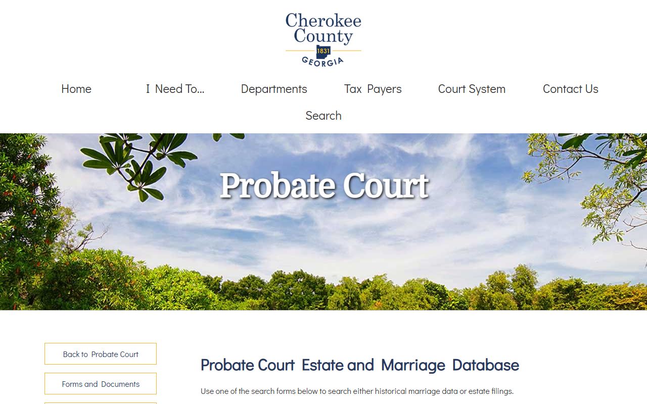 Cherokee County probate records people search