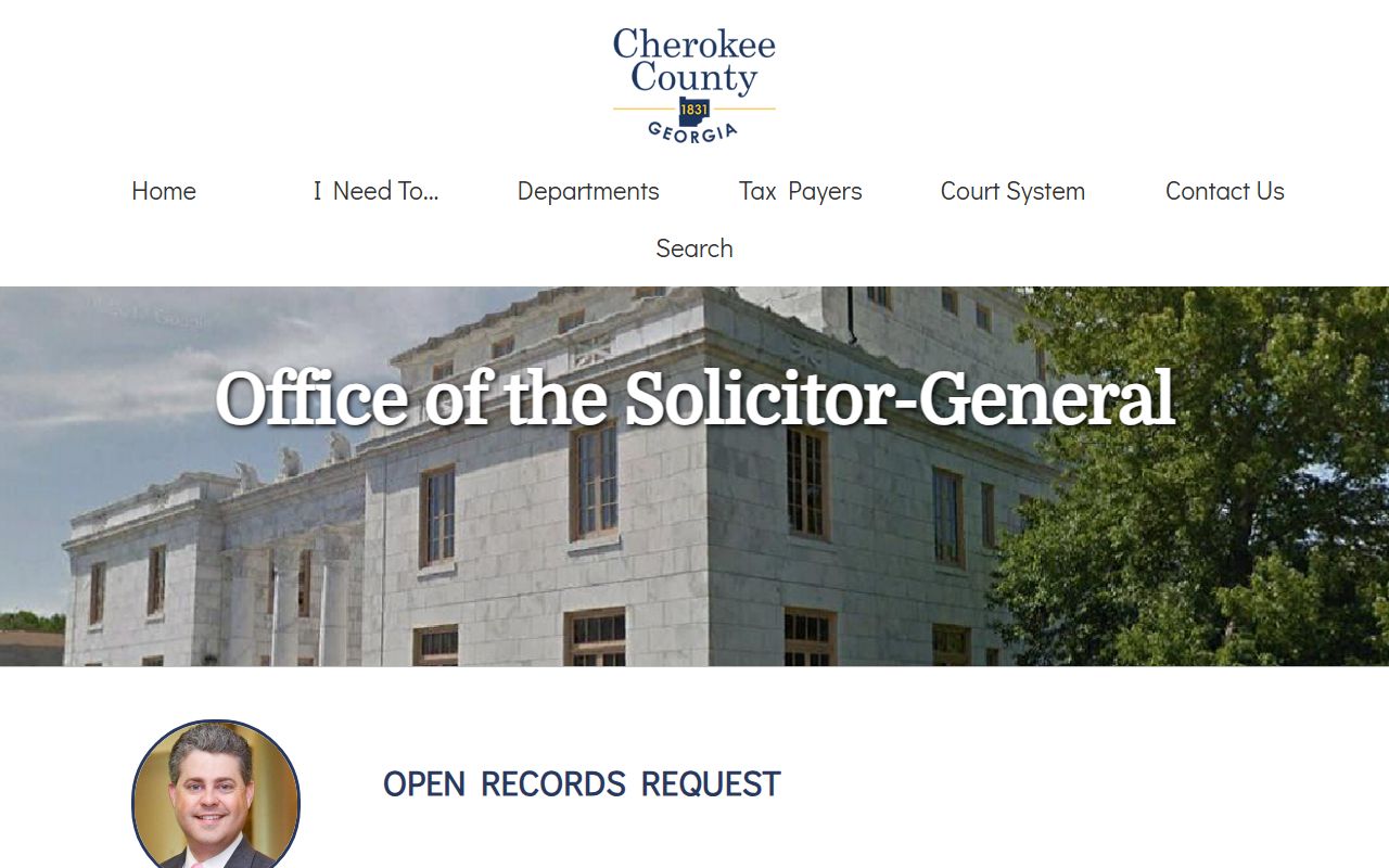 Cherokee County Solicitor General open records people search