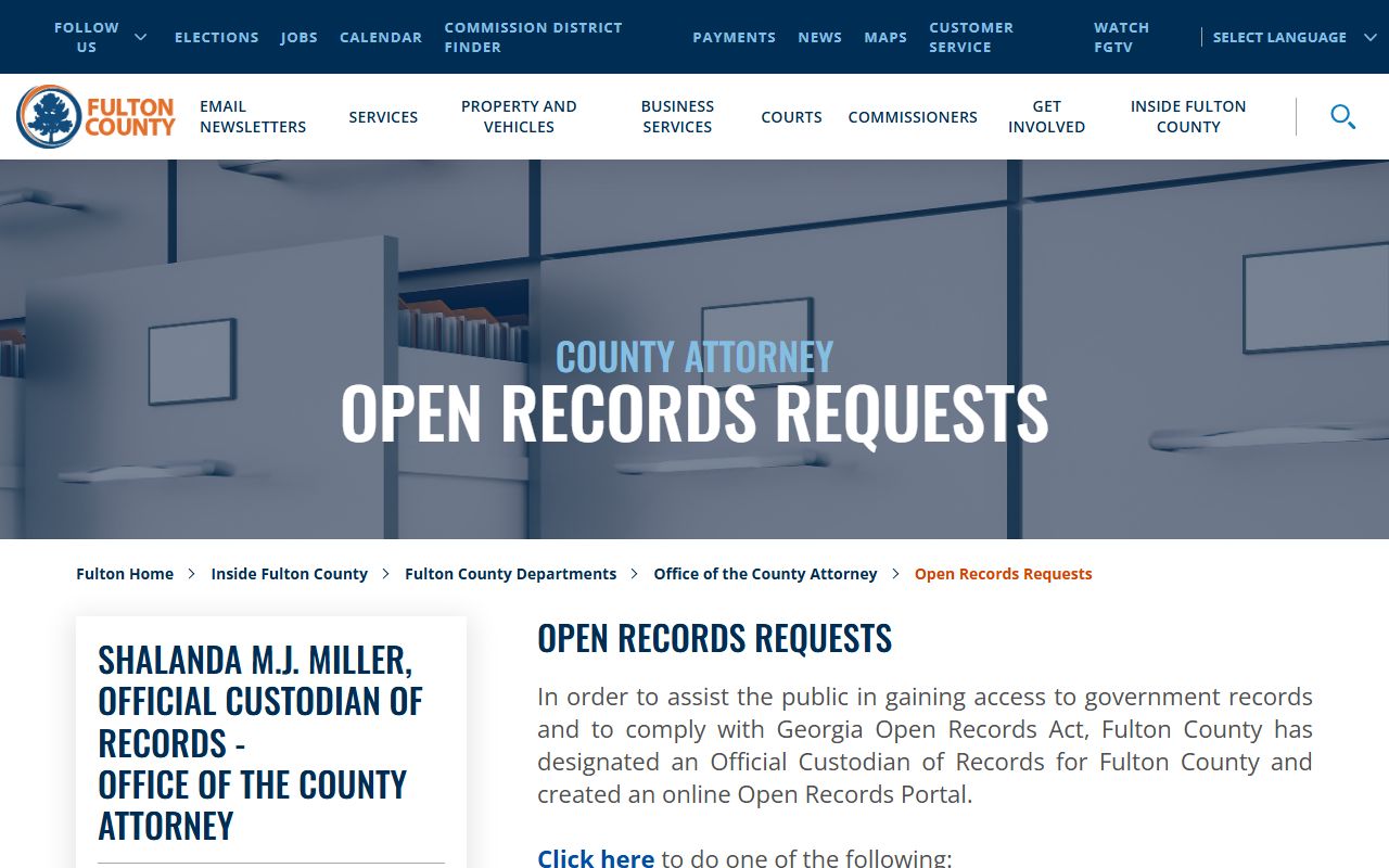 Fulton County open records information for people search