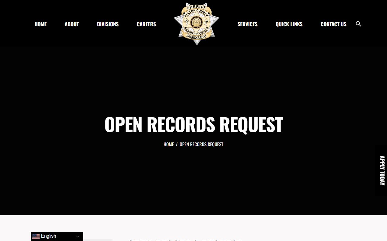 Fulton County Sheriff open records for people search