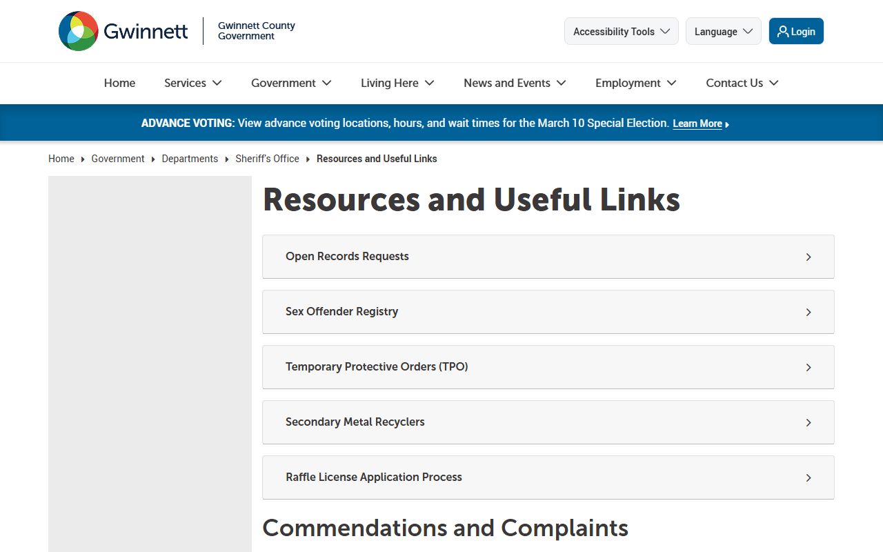 Gwinnett County Sheriff resources for people search