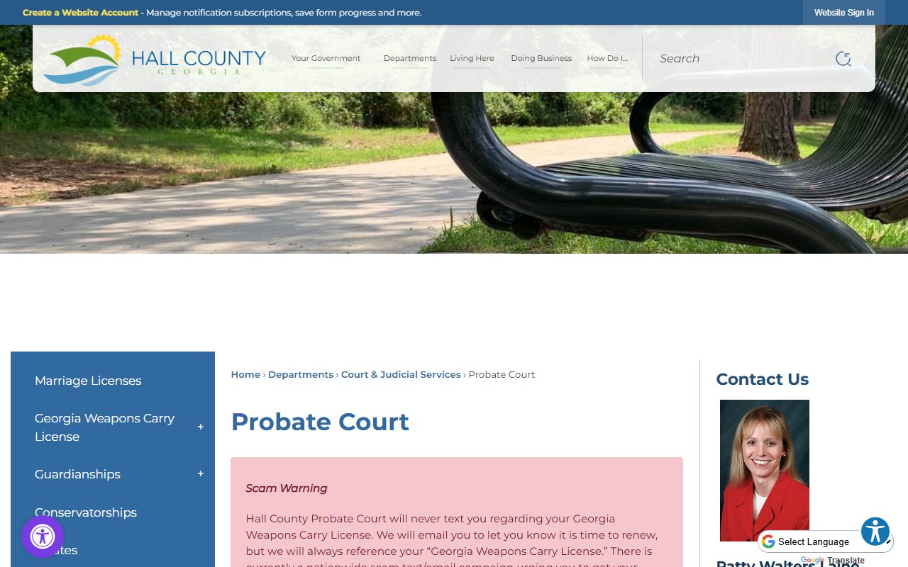 Hall County probate records people search