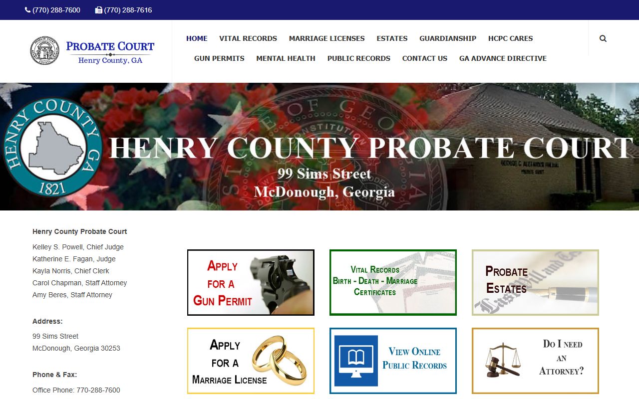 Henry County probate court people search