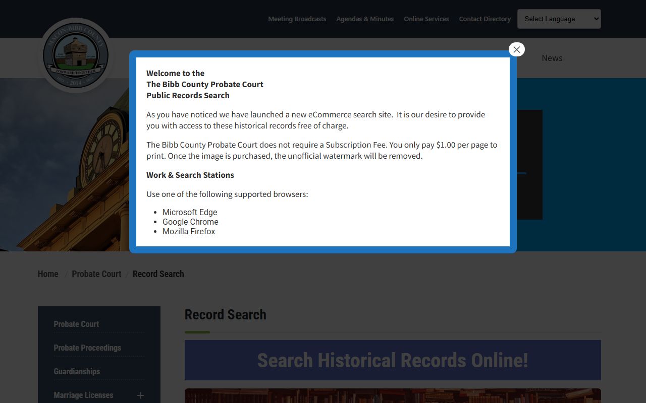 Macon-Bibb County probate records people search